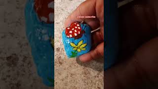 Rock Painting craft diycrafts rockpainting rockart shorts [upl. by Edvard]