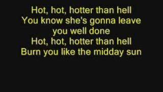 KISS  Hotter than hell lyrics [upl. by Czarra]