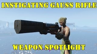 Fallout 4 Weapon Spotlights Instigating Gauss Rifle [upl. by Mil]