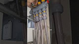 Heating pipe installation process Good tools andmachinery make work easy [upl. by Enilasor]