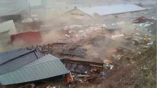 2011 Japan Tsunami Ofunato stabilized again with Deshaker [upl. by Ynabla]