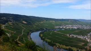 Uitzicht  Aussicht  View over Leiwen  Trittenheim Zummethöhe ad Mosel [upl. by Norted]