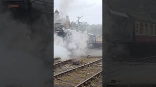 NYMR  Black 5 No44806 departing Grosmont Station [upl. by Oalsinatse]