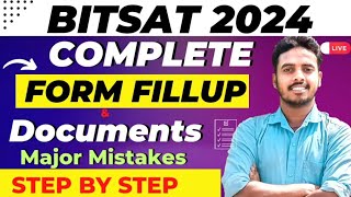 BITSAT 2024 Application Form 🔥  🔴 Live Step by Step  BITSAT 2024  BITSAT form fill up 2024 [upl. by Anaul]