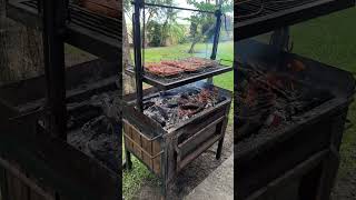 Camarones ala leña asador mariscos asado [upl. by Arutak310]