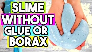 How to Make SLIME WITHOUT Glue OR Borax 2 Ways Easy ASMR Slime Recipe [upl. by Nilyam754]