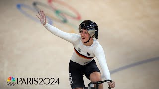 Germany keeps womens cycling track sprint medal streak alive with bronze  Paris Olympics [upl. by Neal]