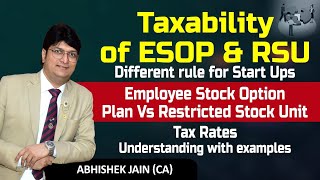 Understanding of ESOP  RSU  Taxability of ESOP  Tax treatment of ESOP  Salary or Capital Gain [upl. by Eldoria725]