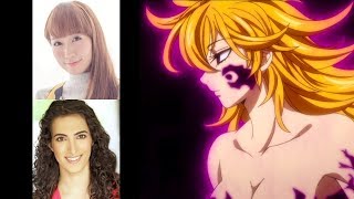 Anime Voice Comparison Derieri Seven Deadly Sins [upl. by Enram]