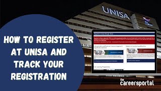 How To Register At Unisa amp Track Your Registration  Careers Portal [upl. by Friedrick]