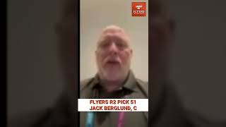 2024 NHL Draft pick 51 Philadelphia Flyers select Jack Berglund C nhldraftphiladelphiaflyers [upl. by Leidag]