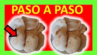 PAN ARABE COMO SE HACEPAN DE PITA RECETA ORIGINALPAN PITA ARABE RECETA ORIGINAL😱🍲🔥❤️ [upl. by Nosmas]