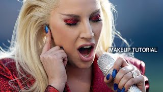 LADY GAGA Super Bowl 50 Inspired Makeup Tutorial [upl. by Drawets]