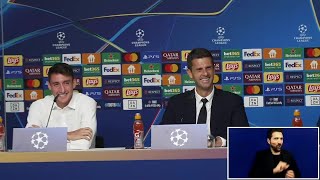 LIPSIA  JUVE Cambiaso e Thiago Motta in conferenza stampa [upl. by Alya760]