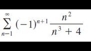 sigman1 infinity 1n1  n2n3  4 Test the series for convergence or divergence [upl. by Yanehc418]