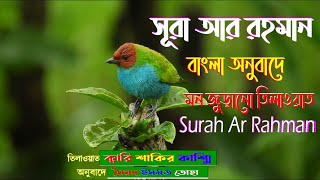 মন ছোঁয়া সূরে বাংলা অনুবাদে তিলাওয়াত সূরা আর রহমানSurah Ar Rahman [upl. by Matty]