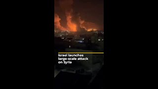 Israel launches largescale attack on Syria  AJ shorts [upl. by Pratt774]