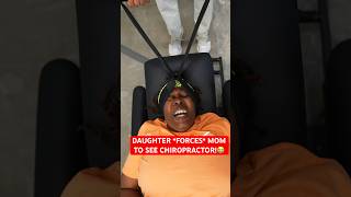 DAUGHTER FORCES MOM TO SEE CHIROPRACTOR😭neckpain Chiropractic Trending Short [upl. by Hut]