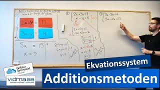 Matematik 2 Ekvationssystem ADDITIONSMETODEN [upl. by Jerri]