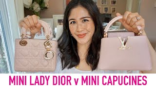 Mini Lady Dior v Mini Capucines Comparison  Sam Loves [upl. by Occor]