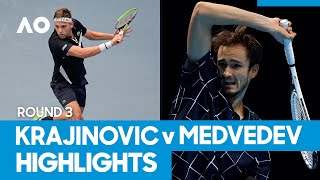 Filip Krajinovic vs Daniil Medvedev Match Highlights 3R  Australian Open 2021 [upl. by Zahavi]