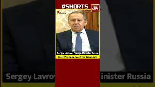 Russian Minister Sergey Lavrov Slams Wests Genocide Propaganda  shorts [upl. by Suedaht]