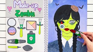 ☁️kertas diy☁️ Tutorial perawatan kulit Wednesday Zombie 💋💀Kompilasi Makeup  Kertas Indo [upl. by Hyland]