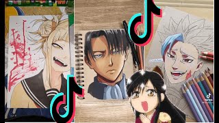 Amazing ANIME Drawing On Tik tok  Tik tok Compilation [upl. by Telocin]