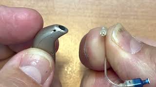 How to change Oticon Real More Hearing Aid Receivers Speaker Units and Retention Lines [upl. by Yemrots]