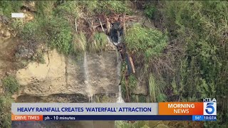 This rare waterfall in Southern California only appears after heavy rainfall [upl. by Helse]