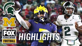 Michigan State Spartans vs Michigan Wolverines Highlights  FOX College Football [upl. by Nednil791]