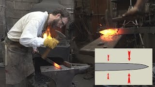 Forging a sword  part one the basic shape [upl. by Eceinal]