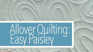 ALLOVER QUILTING PAISLEY Easy Tips for Free Motion Quilting Paisley [upl. by Placeeda851]