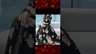 Frill froks  floral print maxi Designs  chiffon froksmaxi Designs 👗 [upl. by Trebled631]