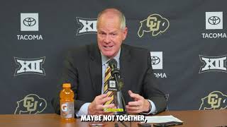 Colorado Buffaloes Head Coach Tad Boyle PostGame CU vs CSUF [upl. by Adorne821]