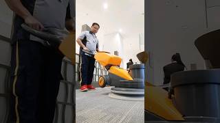 CLEANING CARPET USING TASKI ERGODISC 165 MACHINE HOUSEKEEPING SAUDI ARABIA [upl. by Annoel]