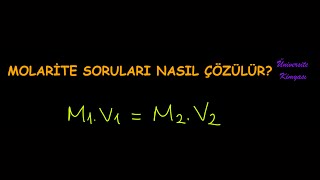 GENEL KİMYA  MOLARİTE SORULARI NASIL ÇÖZÜLÜR 2 [upl. by Elo451]