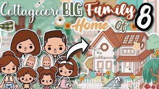 COZY BIG FAMILY HOME of 8🪴Toca Boca House Ideas✨🧺 House Design TocaLifeWorld  Makeover [upl. by Noami]