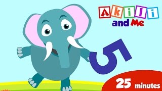 Animal Numbers Song  Learn Numbers with Akili and Me  Learning Videos for toddlers [upl. by Ruffo]