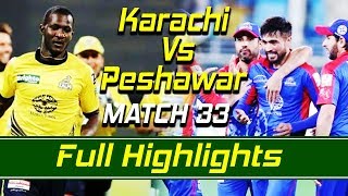 Karachi Kings vs Peshawar Zalmi I Full Highlights  Match 33  Eliminator 2  HBL PSL [upl. by Notlit]