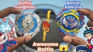 Guilty Longinus vs Savior Valkyrie Beyblades battle 🔥😱  Lui vs Valt 🤜🤛  In Hindi [upl. by Crescantia]