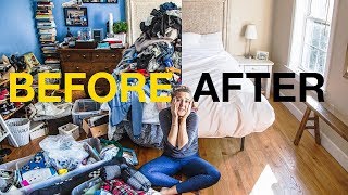 EXTREME KONMARI METHOD DECLUTTERING  Before amp After [upl. by Enirehtak890]