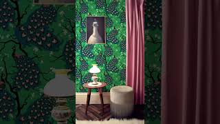 or Without the Michael Sowa print peacockdecor dopaminedecor dopamine floralwallpaper [upl. by Ahar439]