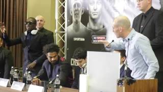 WHAT A FUNG GOBSHITE DERRY MATHEWS amp OHARA DAVIES EXCHANGE WORDS DURING CRAZY PRESS CONFERENCE [upl. by Ahsatel]