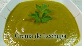 Crema de Lechuga  Receta rica fácil y saludable [upl. by Byrne]