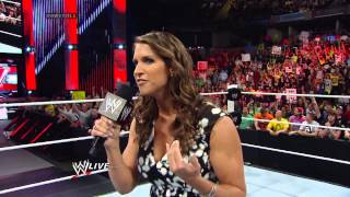 Stephanie McMahon makes an announcement regarding the fate of the WWE World Heavyweight Title Raw [upl. by Davon449]