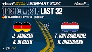 JanssenDi Bello vs Van SchijndelChalumeau  Last 32  ITSF 2024 World Series Leonhart Open Classic [upl. by Ulyram]