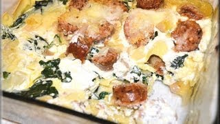 Cooking Light How to Make Turkey Sausage Spinach Lasagna  CookwithApril [upl. by Ailahk33]