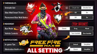 All Control Setting Free Fire  Pro Player Setting Free Fire  All Settings Free Fire Max [upl. by Ingram]