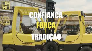 Empilhadeira a combustão H5070FT Hyster em ação [upl. by Einnad]